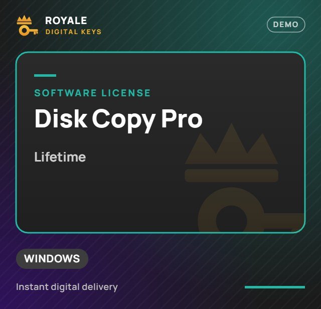 Disk Copy Pro (Lifetime) — Royale Digital Keys (visuel de démo)