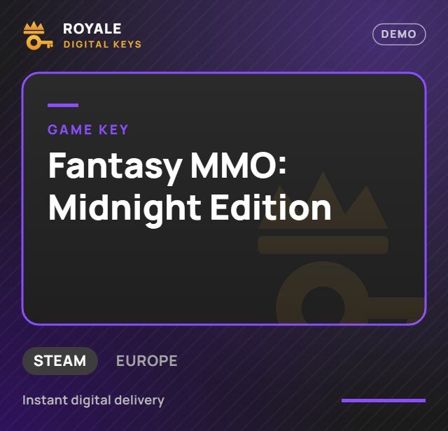 Fantasy MMO: Midnight Edition — Royale Digital Keys (visuel de démo)