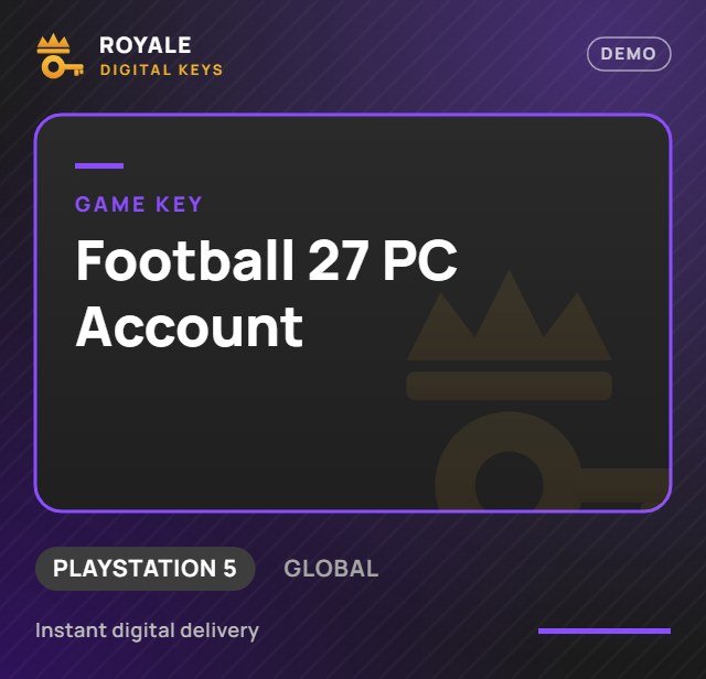 Football 27 PC Account — Royale Digital Keys (visuel de démo)
