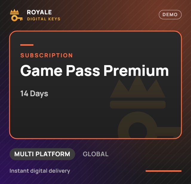 Game Pass Premium (14 Days) — Royale Digital Keys (visuel de démo)