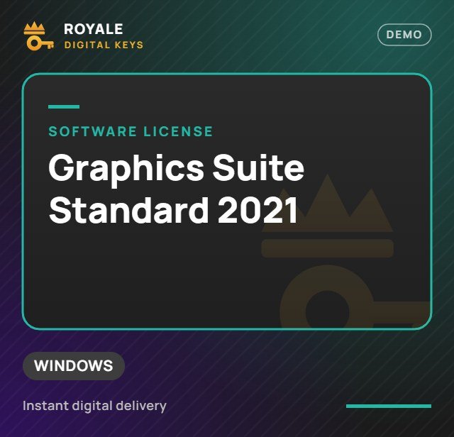 Graphics Suite Standard 2021 — Royale Digital Keys (visuel de démo)