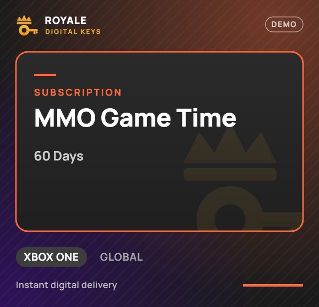 MMO Game Time (60 Days) — Royale Digital Keys (visuel de démo)