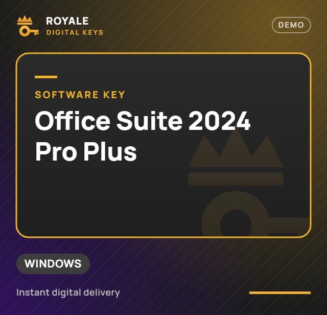 Office Suite 2024 Pro Plus — Royale Digital Keys (visuel de démo)