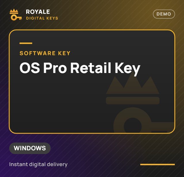 OS Pro Retail Key — Royale Digital Keys (visuel de démo)