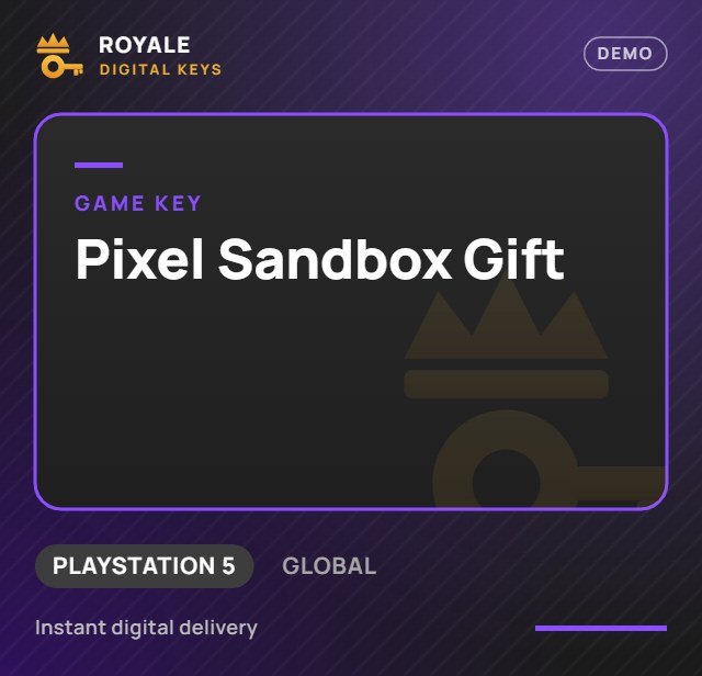 Pixel Sandbox Gift — Royale Digital Keys (visuel de démo)