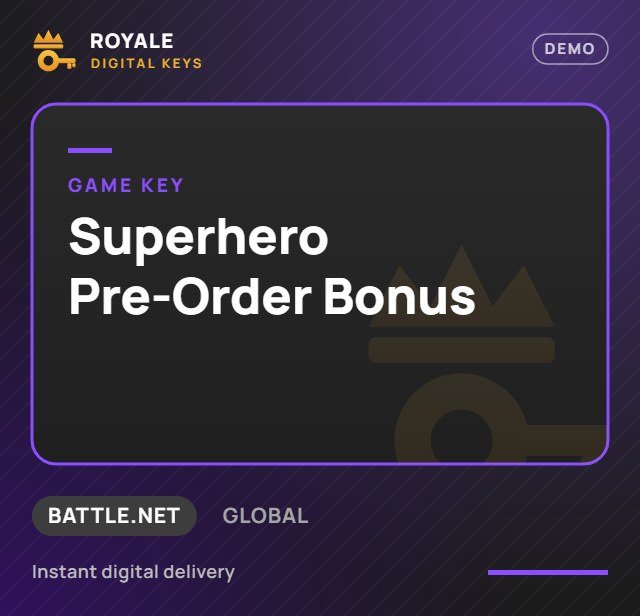 Superhero Pre-Order Bonus — Royale Digital Keys (visuel de démo)