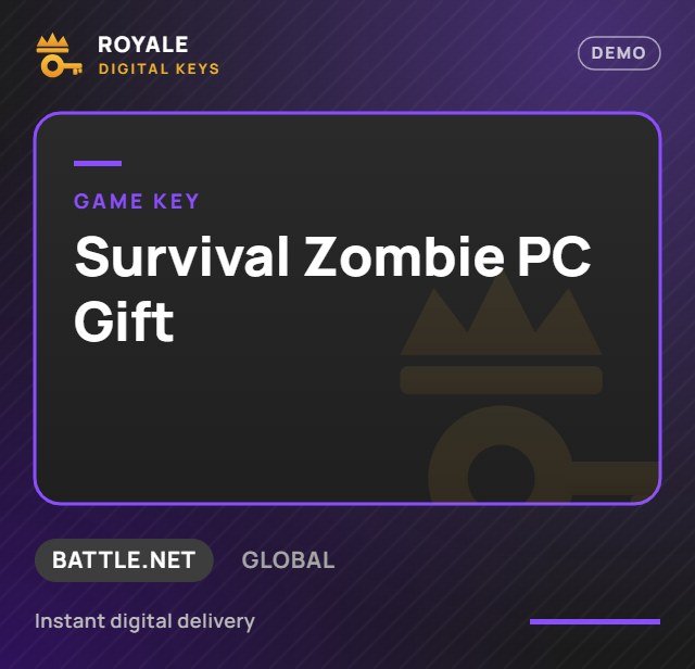 Survival Zombie PC Gift — Royale Digital Keys (visuel de démo)